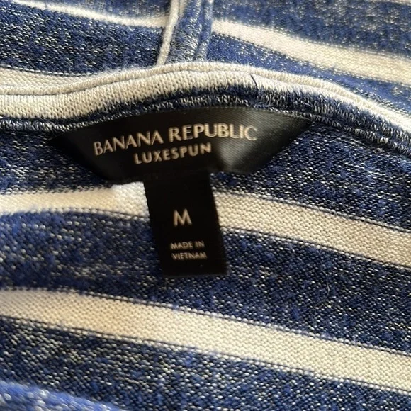 Banana Republic Luxespun Striped Hoodie Size Medium​​​​ - Picture 9 of 9